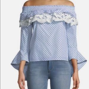 Red Carter Off-the-Shoulder Top